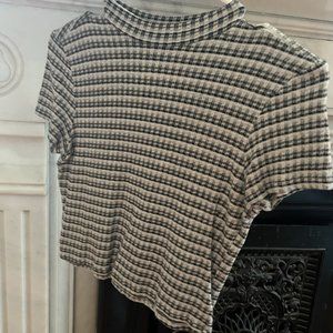 Cropped mock-neck top